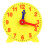 20pcs 4 Inch Student Learning Clock  Model Teacher Gear Clock 12/24 Hour School Learning Tools 3