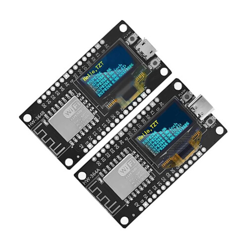 2X Placa de Desenvolvimento ESP8266 V3 com Display OLED de 0,96 Polegadas CH340 ESP-12F Módulo WiFi Peças para /Micropython A 2