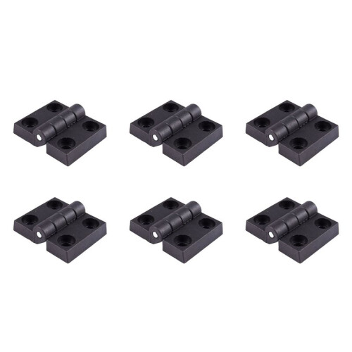 6pcs 63mm X 50mm Cabinet Plastic Hinge Door Hinges Hinge Black