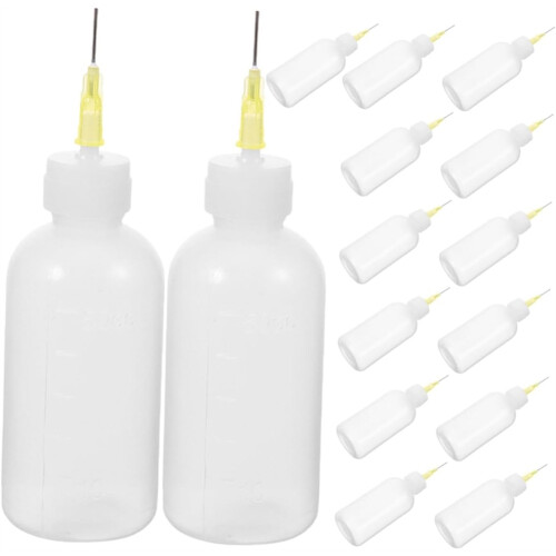 15pcs Pottery Applicator Bottles Precision Tip Plastic Squeeze Bottles for Glaze Paint and DIY for Accurate Application