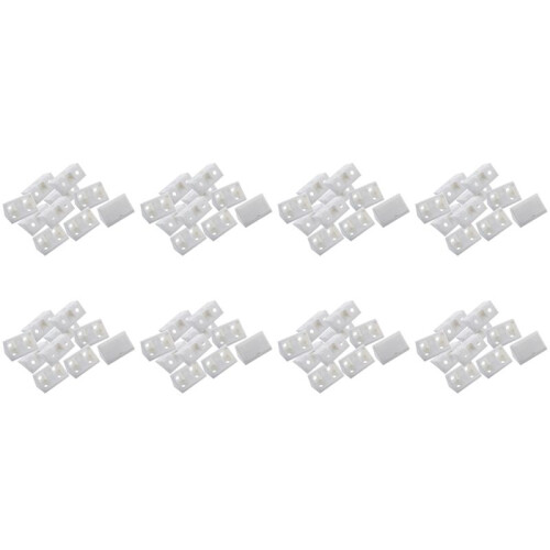 Furniture Cabinet Fastener Corner Braces Angle Brackets White 80pcs
