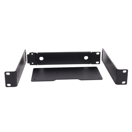 2X Rackmonterad Metallram för Trådlöst Mikrofonsystem Wireless Ear Return Bracket Rack Svart 1
