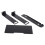 2X Rackmonterad Metallram för Trådlöst Mikrofonsystem Wireless Ear Return Bracket Rack Svart 4