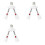 3X 360 Degree Adjustable - 2 in 1 E27 Splitter Socket Adapter. E27 Standard LED Bulb Socket Adapter 1