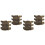 20PC Skiffers Baseboard Corner Protectors,Solid Brass Skirting Board Protectors,Baseboard Corner Protectors Bronze 1