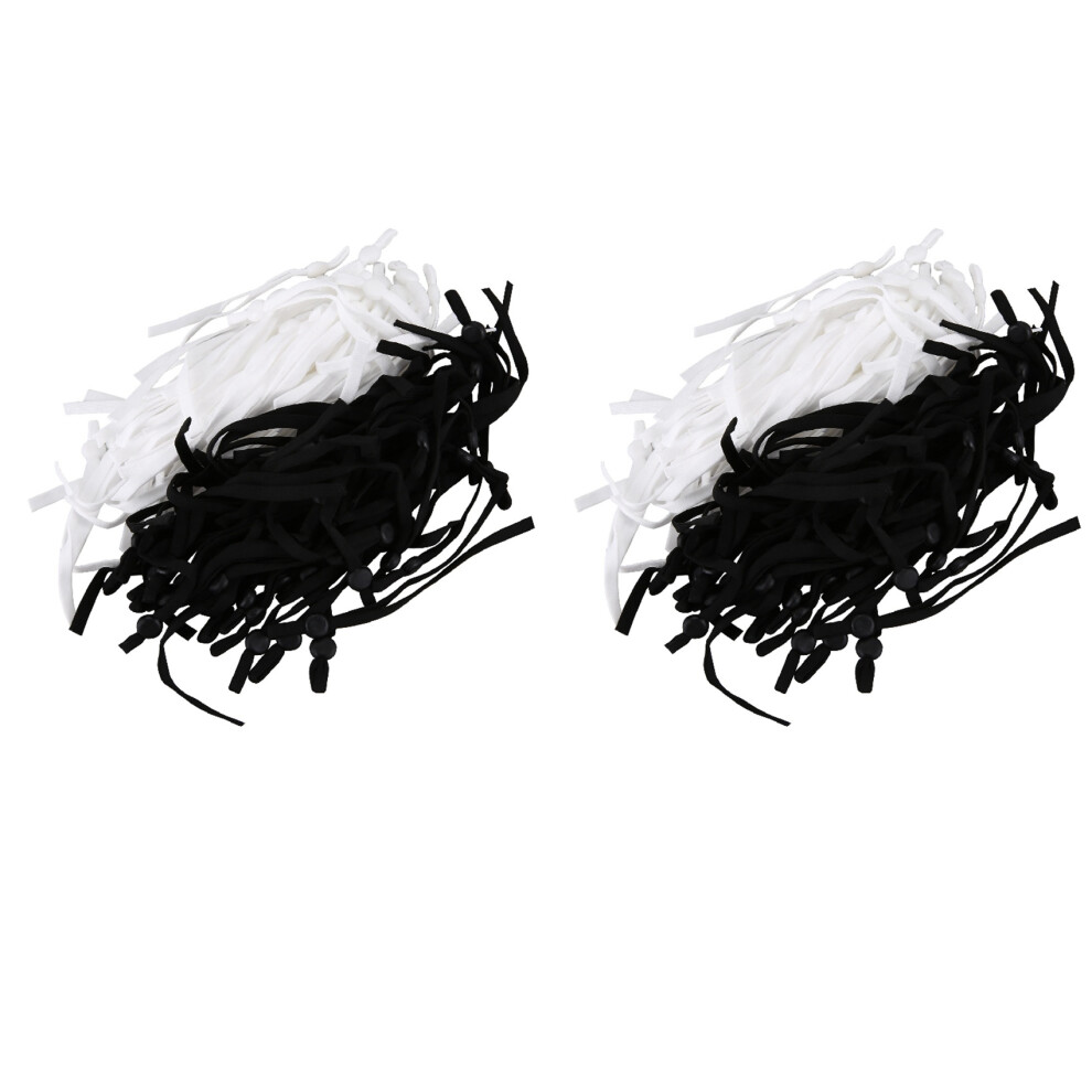 200 Pcs Sewing Elastic Band Cord With Adjustable Buckle Stretchy Mask Earloop Lanyard Earmuff Rope Diy Making Supplies 6031112689979