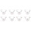 8 Pcs White Plastic 25mm Diameter Furniture Replacement Caster Wheel 1