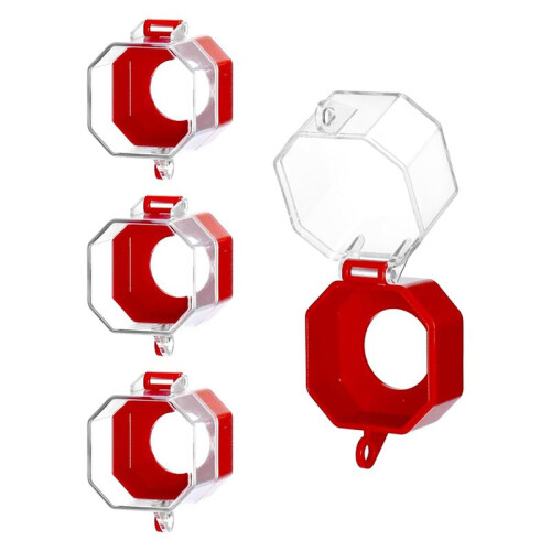 Emergency Stop Button Cover, 20 Pack Plastic  Cover Protector, Toggle  Push Button  Lockout Cover 2