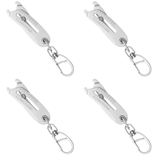 4X Precise Thread Size Checker Keychain,Bolt and Nut Identifier Gauge Size Gauge Precise Bolt Size Finder Keychain