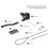 3X Self Locking Gate  for Wooden Fence Heavy Duty, Steel Spring Cable Pull String Gate Hardware Gate Lock 7