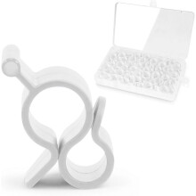 (white) 20-Pack RV Awning Accessory Hooks, Camping Awning Hooks, RV Rail Accessories, Caravan, Camping Tent, Indoor and Outdoor Decoration