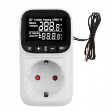 TUYA WIFI Temperrature Controller Socket with Sensor Thermostat 16A Remote Control EU Plug