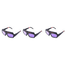 3pc Solar Powered Auto Darkening Welding Mask Helmet Goggles Glasses Arc Anti-shock Lens For Eye Protection