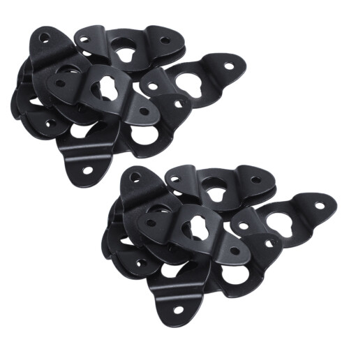 20PCS Audio Speaker Wall Mounted Iron Hanger Plate Black 4.8cm Long