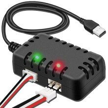 7.4V Lipo Battery Charger - RC Car Balance Chargers USB Cable 2-in-1 with XH-3P Plug 1A for 2S Batteries RC Cars