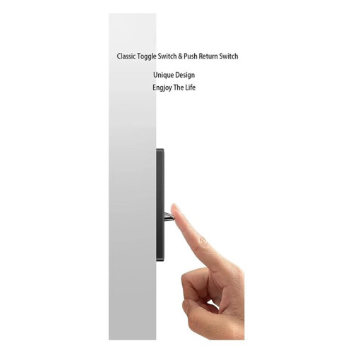 2X Wall Light  2 Gang Tempered Glass Panel  LED Night Light Black Pass Through 2