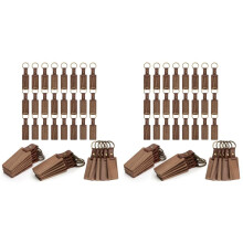 80 Pieces Wood Keychain Blanks with Leather Straps, Blank Leather Keychains for Engraving, for DIY Various Key Tags
