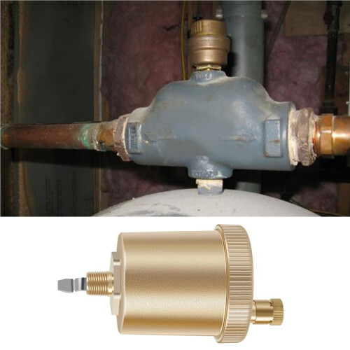 2X Automatic Air Vent Valve Kit, 1/8 Inch Automatic Air Bleed Vent, Compact Brass Automatic Float Valve 2