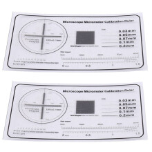 2X Microscope Correction Ruler Optical Correction Sheet Precision Instrument Detection Film Calibration Plate,B