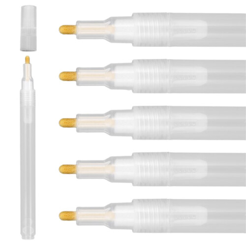 Acrylic Paint Markers,12 Pcs Empty Markers, Fillable Paint Touch  Pen, Round Tilted Flat  Refillable Paints 1