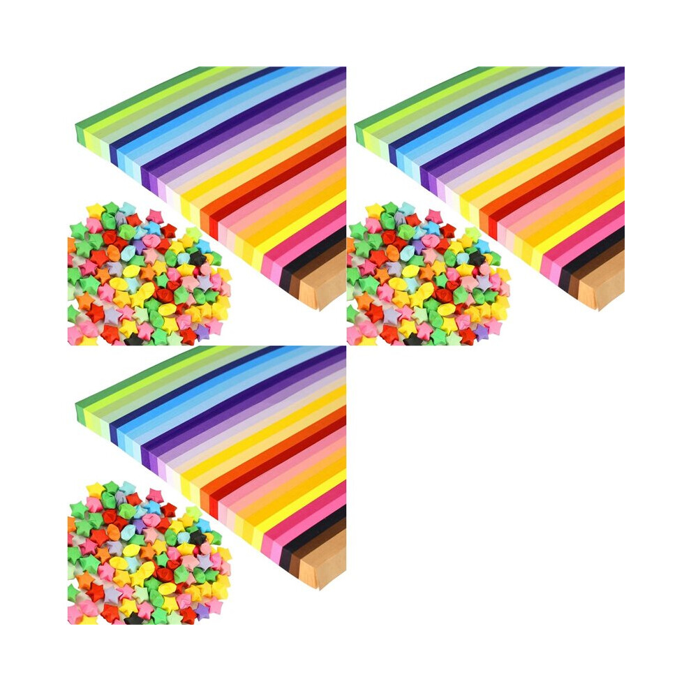 4050 Sheets Star Paper Strips 27 Assortment Color Star Paper Lucky Wish Double Sided Stars Paper for Children and Adults-image-OPC-PWKCHHD-NEW