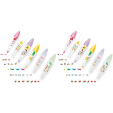 12PCS DIY Cute Animals Press Type Decorative Pen, Cute Animals Lace Correction Tape Decorative Tape Pen