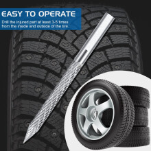 5 Pack Tire Bit Multi Sizes Tire Repair Carbide Burr Drill Bit Tire Patches Plug Cutters Wire Cutter Reamer Drill