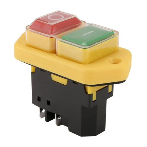 3X YH02-A Electromagnetic  220V 15A 5PIN Start Push Button for Machine Tool Equipment Waterproof Panel 1