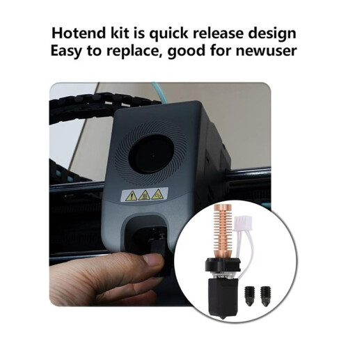 2X Hotend Kit for Flashforge Adventurer 5M/5M Pro,Quick Replaceable Hot End Assembly 0.2/0.4/0.6mm Hardened Steel Nozzle 2
