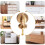 2X Solid Brass Cabinet Furniture Drawer Cabinet Door Handle Round Knobs Round Wardrobe Pull Door Handle 37mmx28mm 9