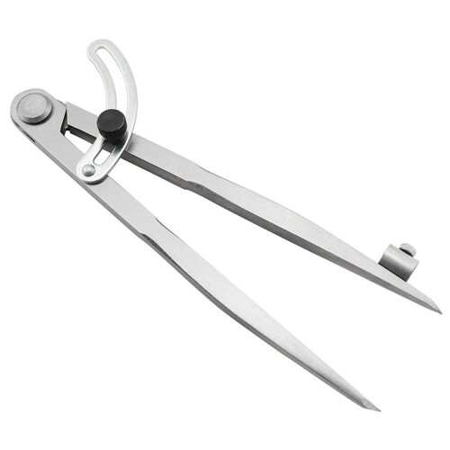 3X Ferramenta de Escriba Divisora de Asa de Precisão 200 mm Bússola de 8 Polegadas com Porta-Lápis para Geometria, Madeira, Metal e Couro 2