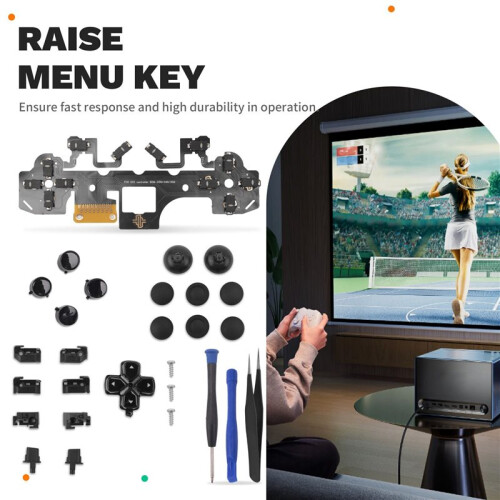 Ergonomic Micro- Tactile Clicky Hair Trigger Kit+Joystick Cap for PS5 Controller BDM-030/040/050 12 Key Click A 2