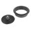 10 Pcs Black 70mm Dia Round Plastic Cable Hole Covers for Computer Desk 8