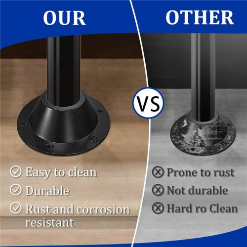4 Pack RV Table Base, RV Pedestal Table Base Flange, Table Leg Base Mount Flush, Table Floor Mounting Base Plate 1