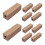 20x Blocos de Caneta Curta de Madeira de Oliveira, 10 Peças Pré-Perfuradas de 7 mm, 2,5 X 0,75 X 0,75 Polegadas 4