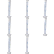 8X 500 Ml Plastic Transparent Graduated Tube.