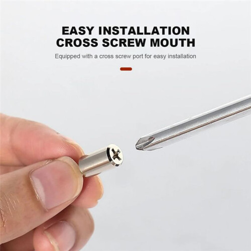 100PCS Fixed Support Self-Tapping -Screw, Wardrobe Cabinet Glass Partition Nails , with Rubber Sleeve 2
