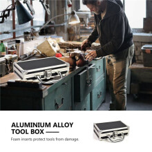 5X Aluminum Alloy Toolbox Accessories Storage Box Practical Aluminum Suitcase Portable Handle Small Toolbox Storage Box