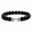 (Black matte, silvery) Dumbbell Bracelet 1