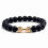 (Black matte, Gold) Dumbbell Bracelet 1