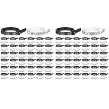 200 Pack Reusable Finger Size Gauge Measure Ring Sizer Plastic US Ring Measurement Tool White and Black