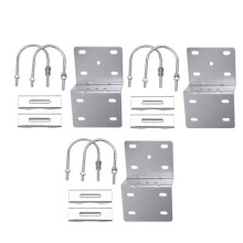 3X AntennståNgsmonteringssatser, AntennståNgsmonteringsfäSte med Dubbla U-Bultar Clamp V-KäFtfäSte för AntennståNgshåLlare