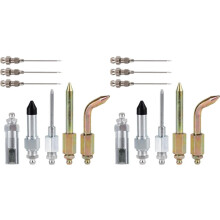 16pcs Grease Accessory Kit, 6 Grease Nozzles,2 Needle Dispenser, Rubber Tip Joint Nipple, Straight Nozzle & Bent Adapter