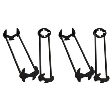 4X Clé de Lavabo, Jeu de Clés D'Évier 7 Tailles Clé de Plombier Universelle Sous Évier Clé de Robinet Multifonctionnelle en Acier au Carbone