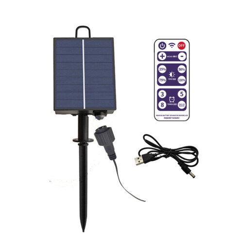 6X 1200mAh Solar Panel Control Box Kits Lithium Battery Panel for 3.7V 24V LED String Strip Lamp  Charging 1