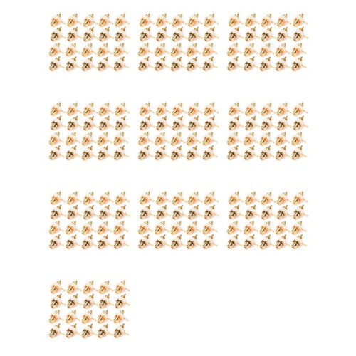 200Pcs Gold Plated RCA Terminal Jack Plug Female Socket Chassis Panel Connector for Amplifier Speaker