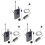 3X UHF Portable Wireless Headset/ Lavalier Lapel Microphone with Bodypack Transmitter and Receiver 1/4 Inch Output 1