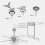 3X Ceiling Fan Remote Control Kit,Small Size Universal Ceiling Fans Light Remote, Light,Timing Wireless Control 110v 6