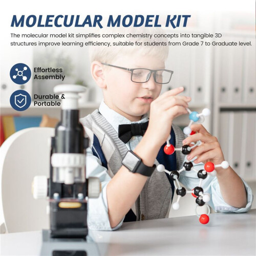 3X Molecular Model Kit, Organic Molecular Chemistry Set, Atom Element Model Kit for Lessons , Structures Building Kit 1