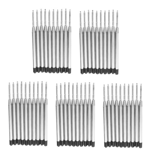 50X Black Ballpoint Pen Ink Refills Fine Point Medium Common for  Style